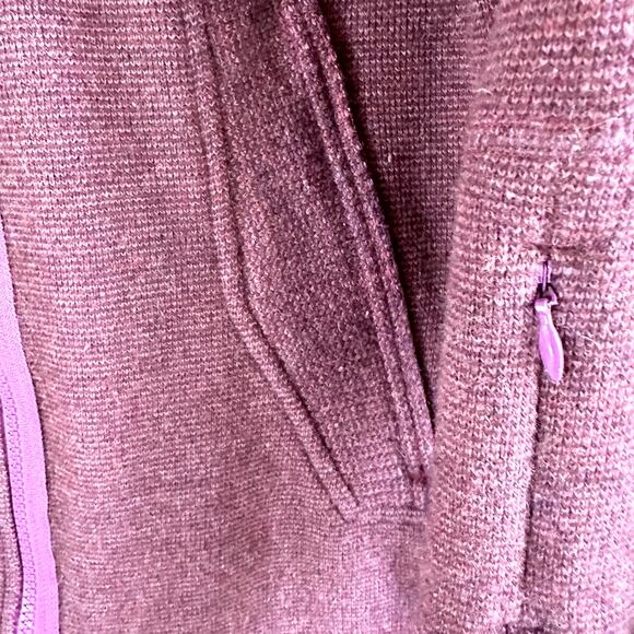 Title Nine Swacket Tunic Wool Sweater Jacket Full Zip Knit Pockets Purple Large - Picture 3 of 5